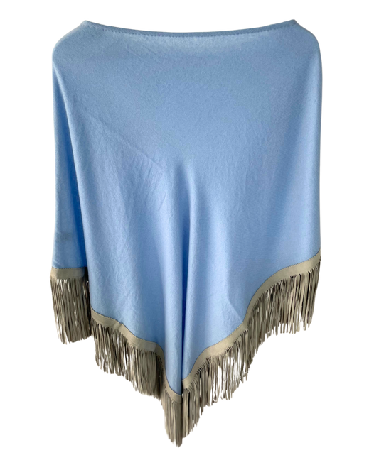 Classic Poncho Baby Blue
