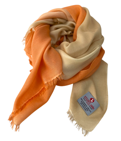 Waterpashmina Scarf Cream meets Mandarin