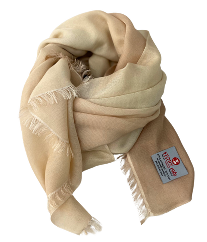 Waterpashmina Scarf Light Peach meets Cream